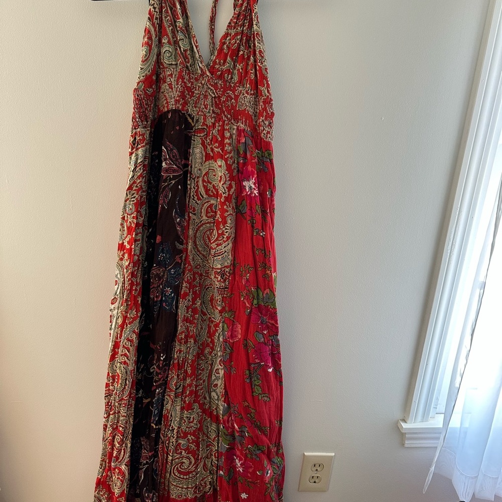 100% cotton Multicolor Paisley Maxi Dress